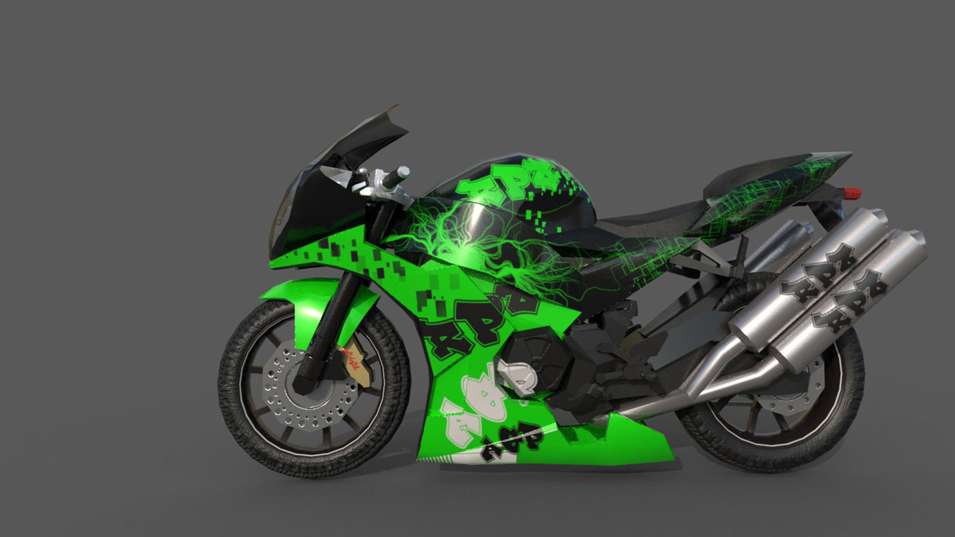 Race Bikes  3D model_4