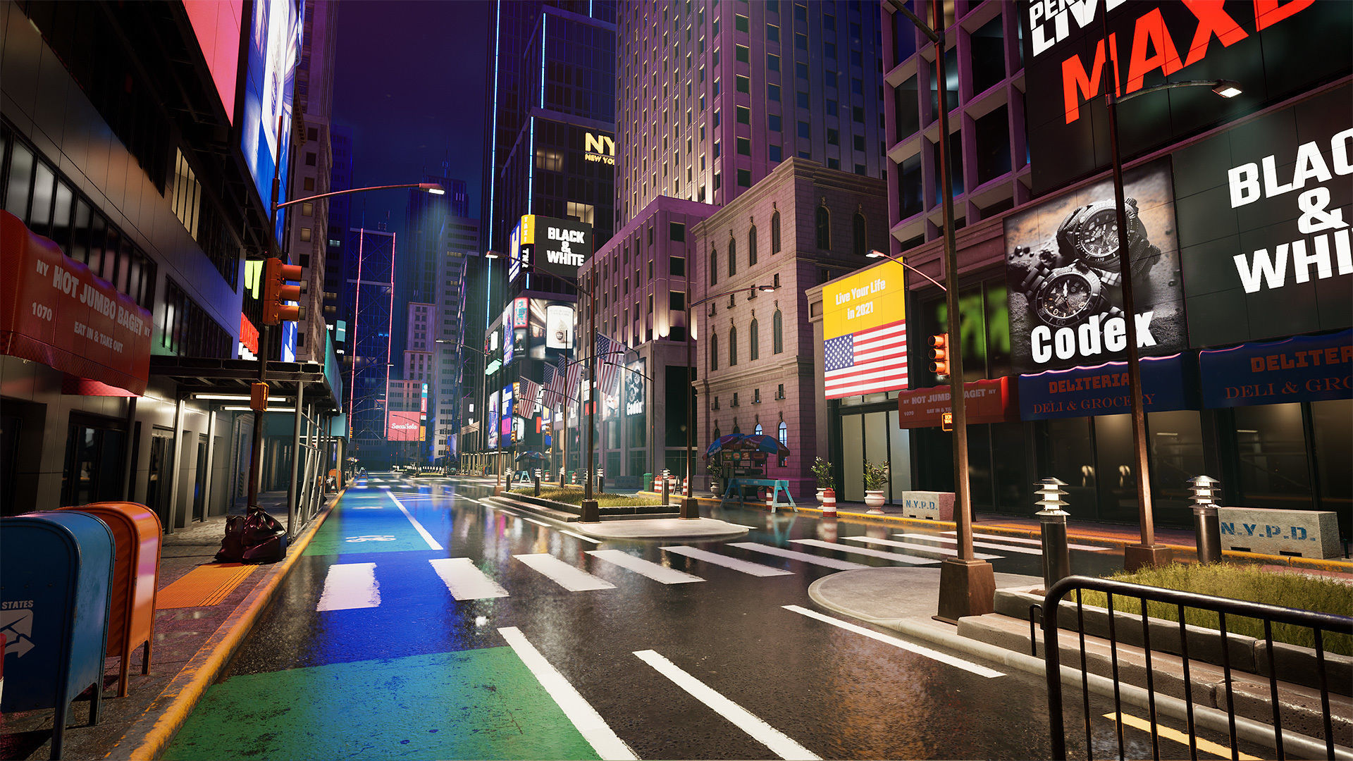 New York Night 3D model_8
