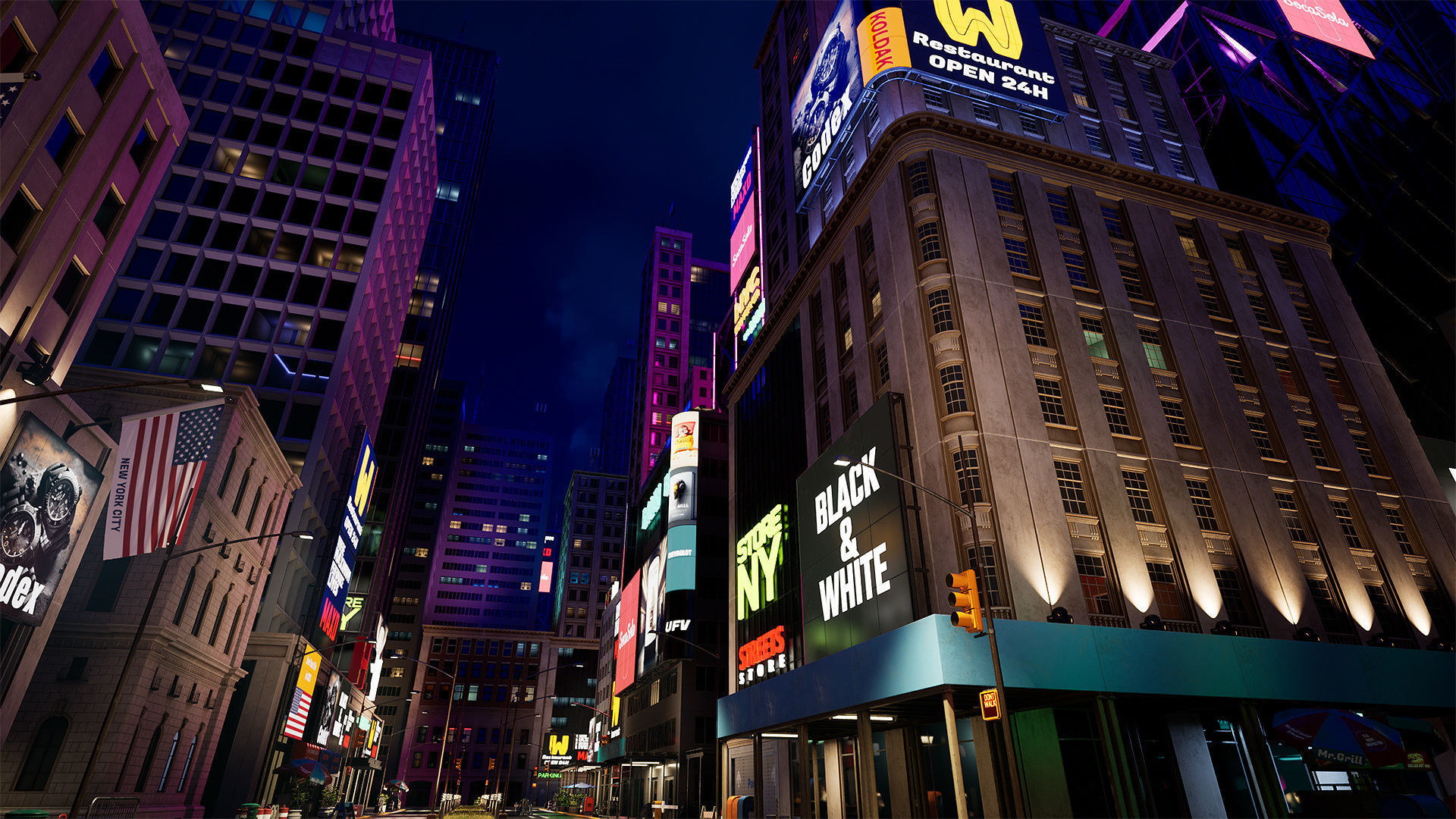 New York Night 3D model_4