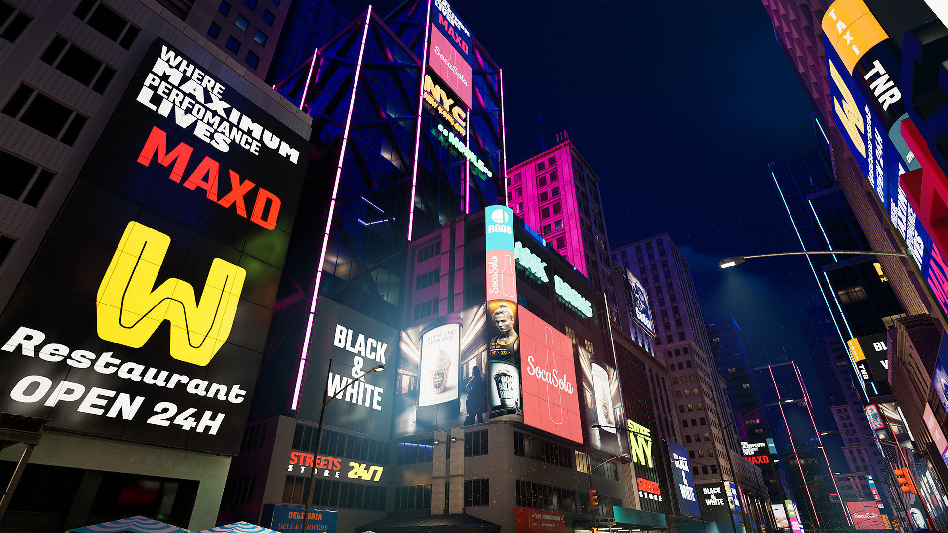 New York Night 3D model_7