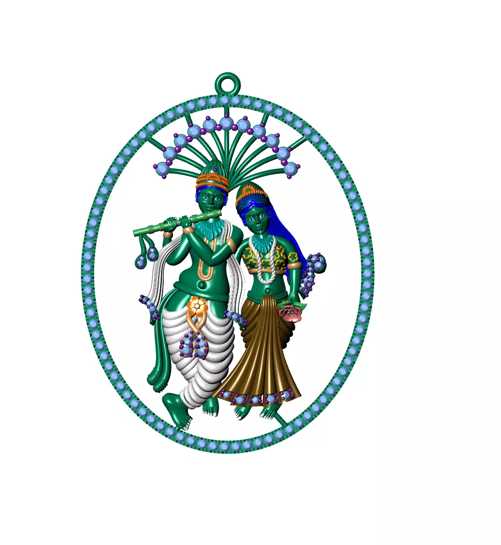 rhada krishna  3D model_0