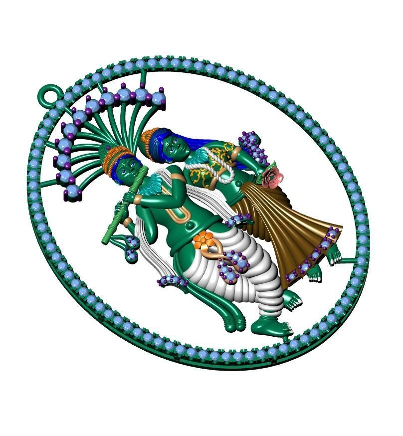 rhada krishna  3D model_1