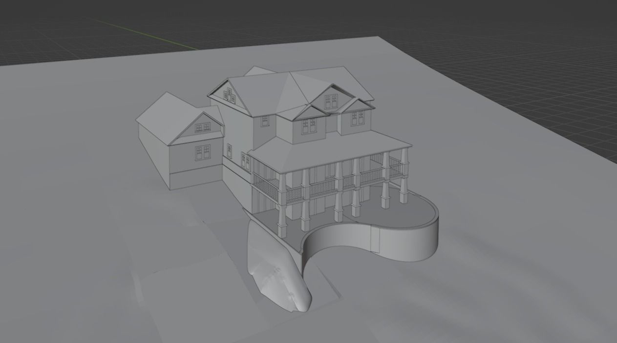 House on hill Free 3D model_5