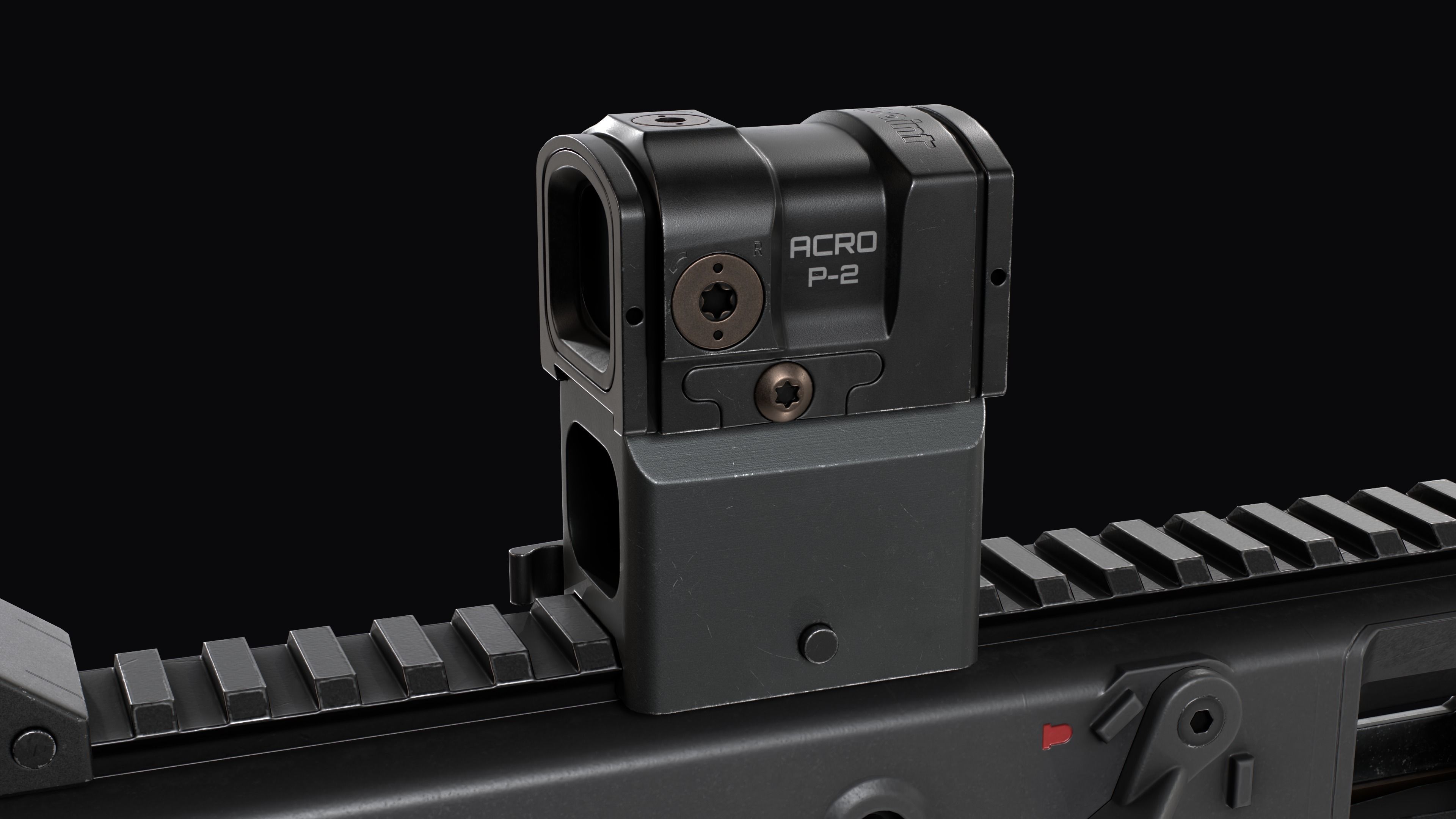 Tactical modular SMG TDI Kriss Vector gen2 Low-poly 3D model_25