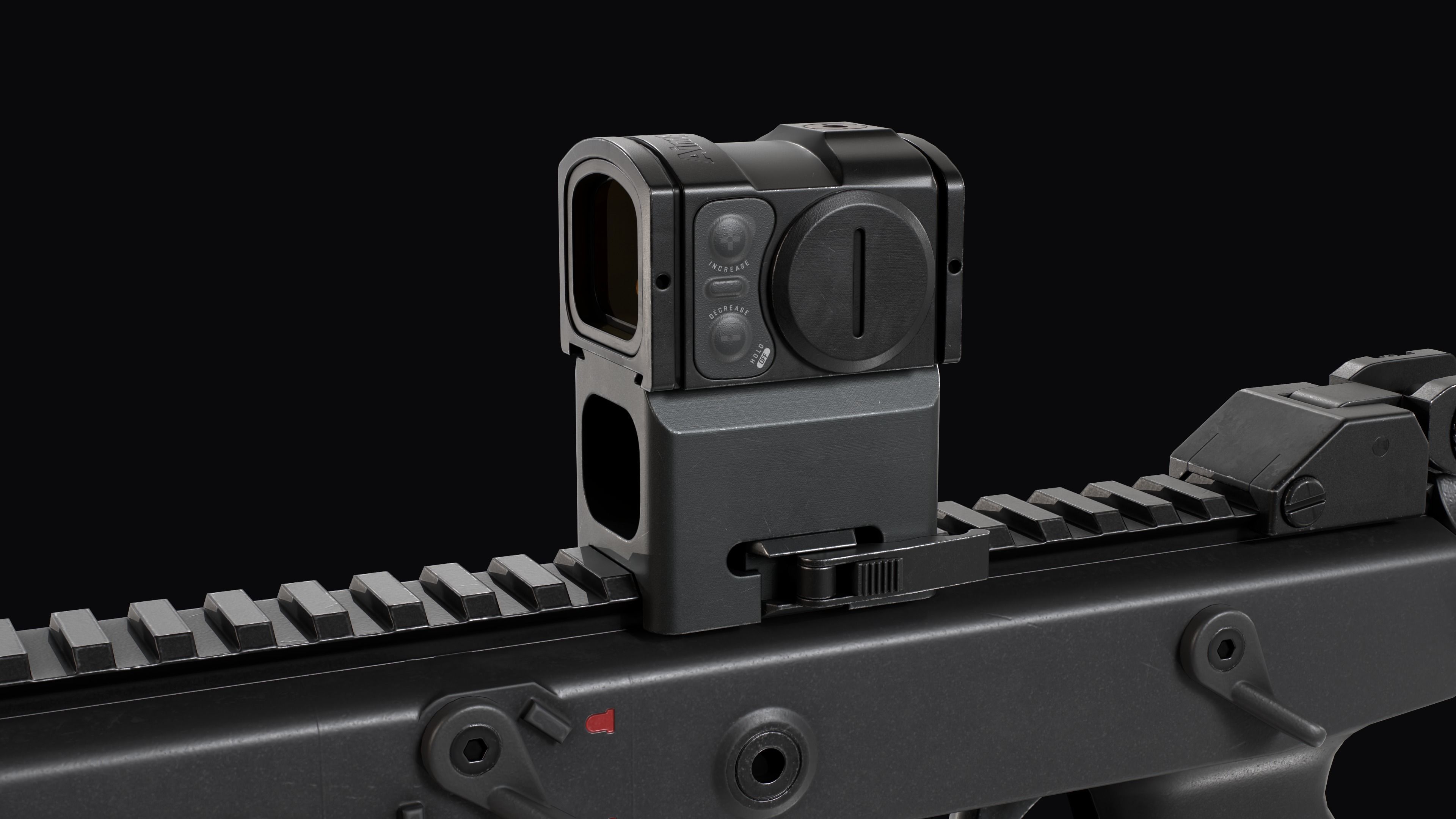 Tactical modular SMG TDI Kriss Vector gen2 Low-poly 3D model_24