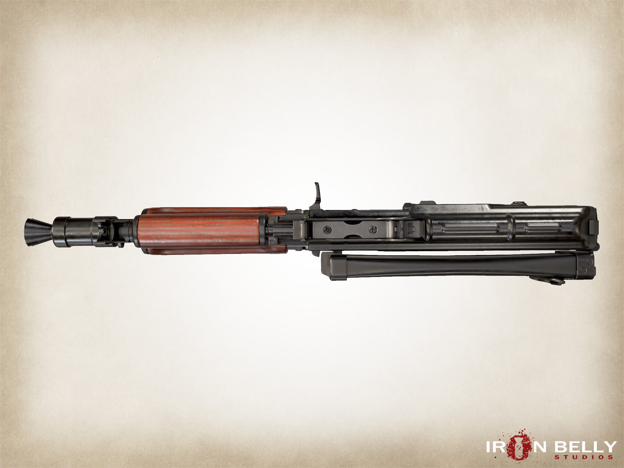 AAA FPS AKS74U Low-poly 3D model_1