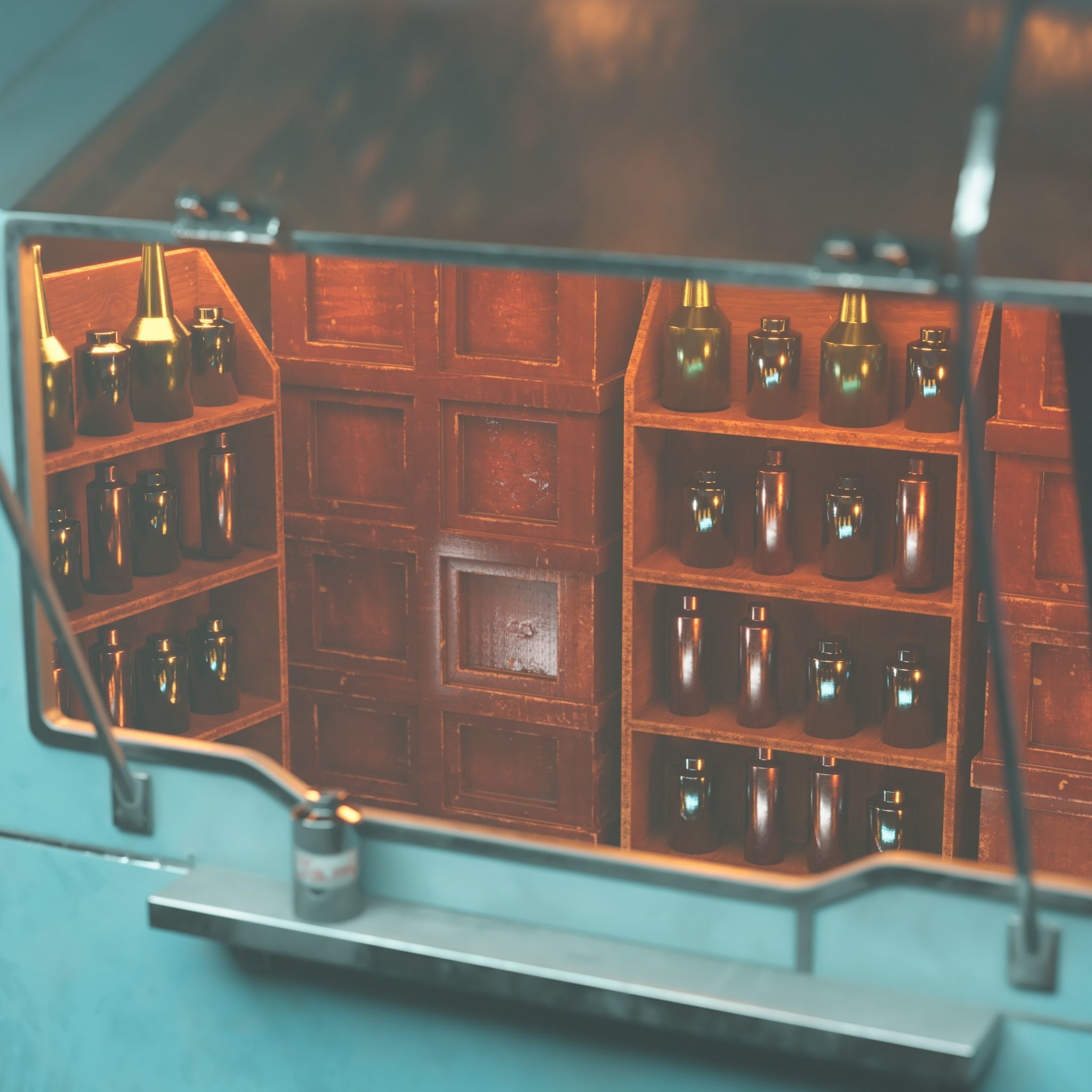 The Retro Style Futuristic Vendor Shop 3D model_2