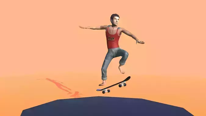 Skate Boards Actions 2 3D model