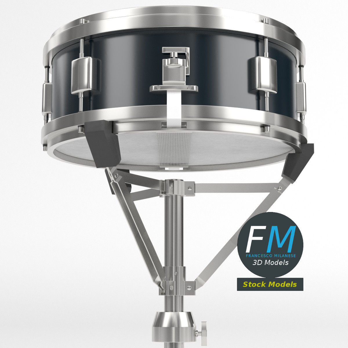 Snare drum 3D model_3