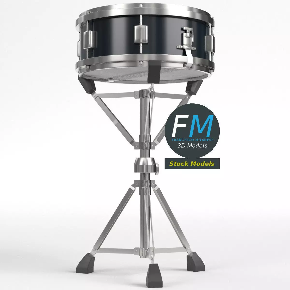 Snare drum 3D model_0