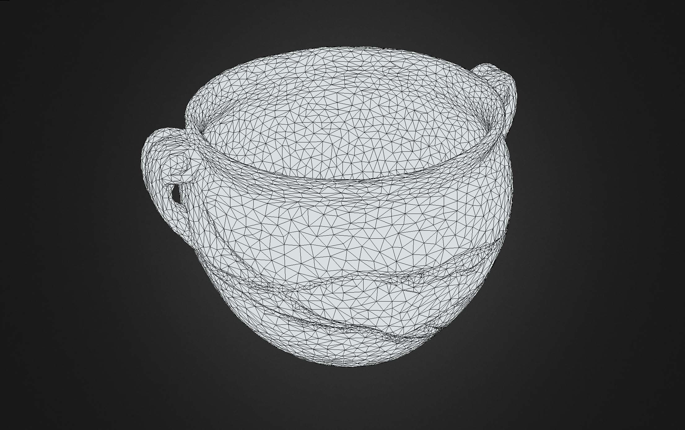 Clay Pot 01 - Optimized Scan Low-poly 3D model_6