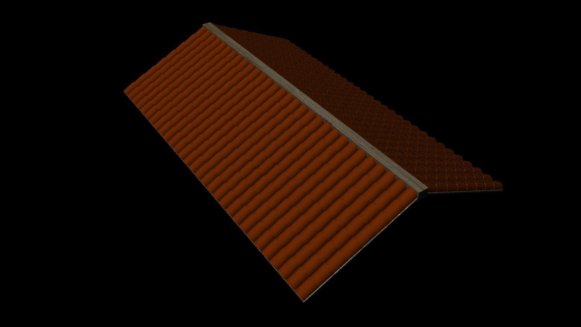 Roof Model Low-poly 3D model_3