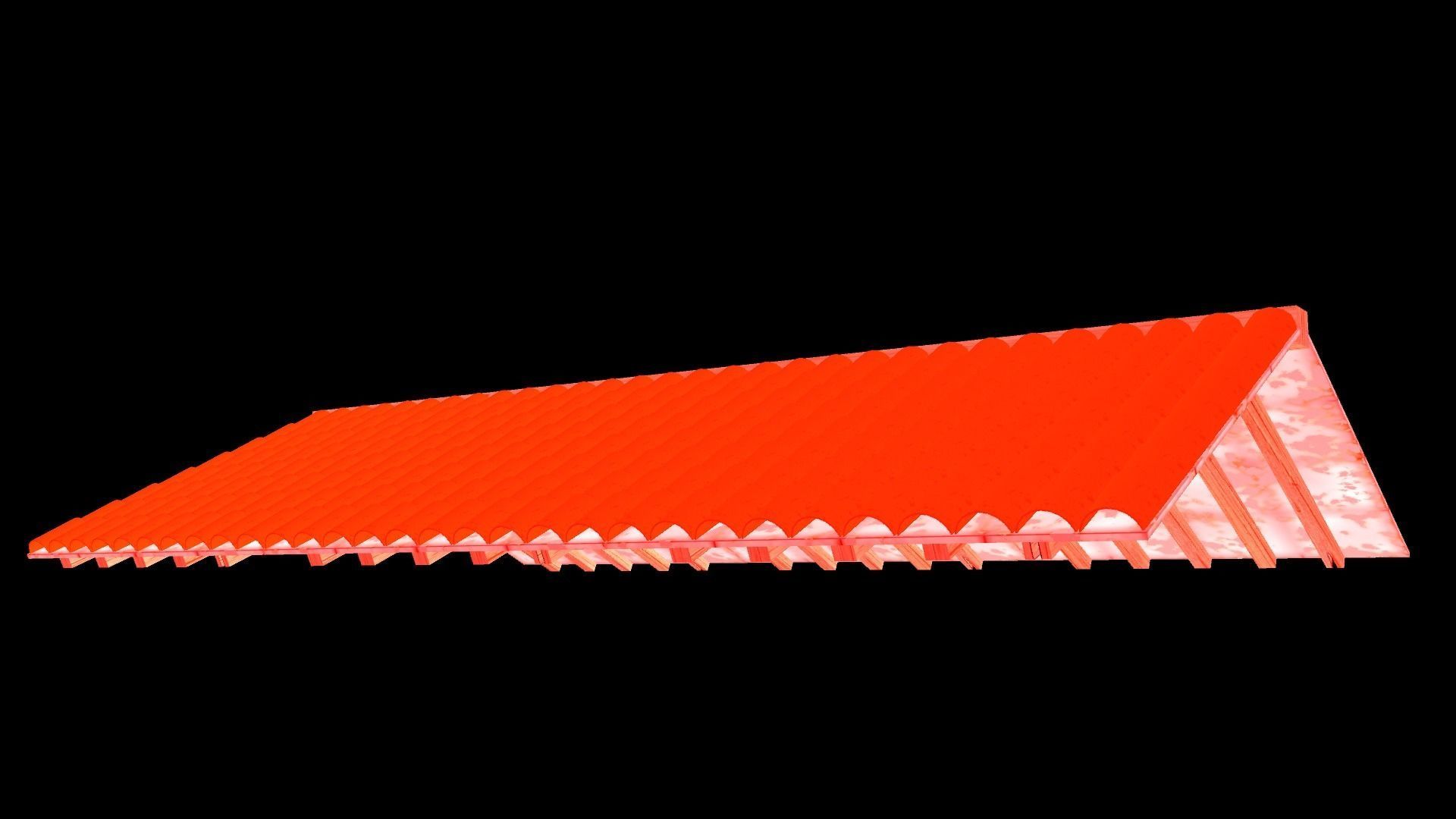 Roof Model Low-poly 3D model_6