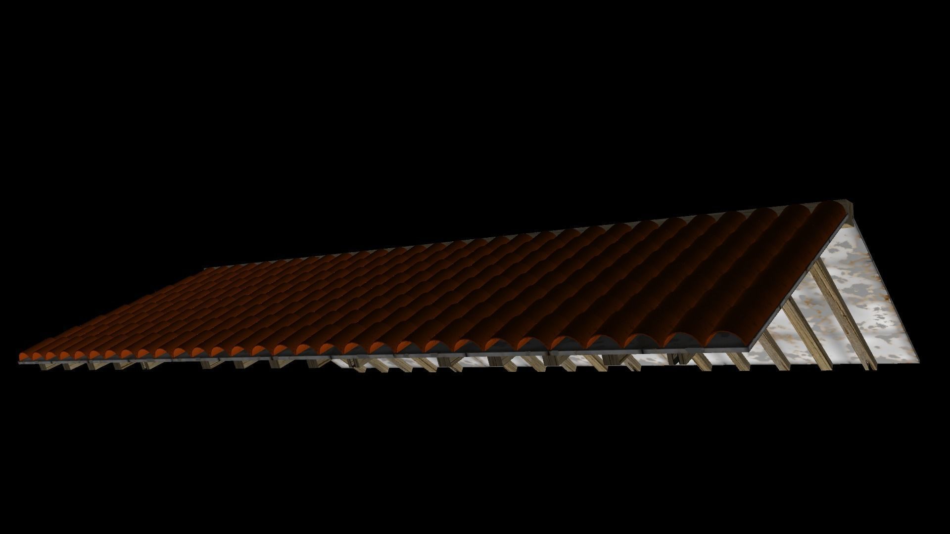 Roof Model Low-poly 3D model_5