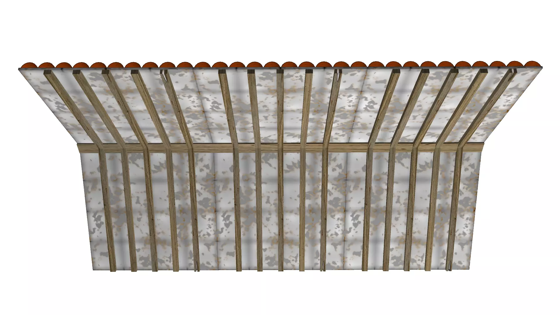 Roof Model Low-poly 3D model_0