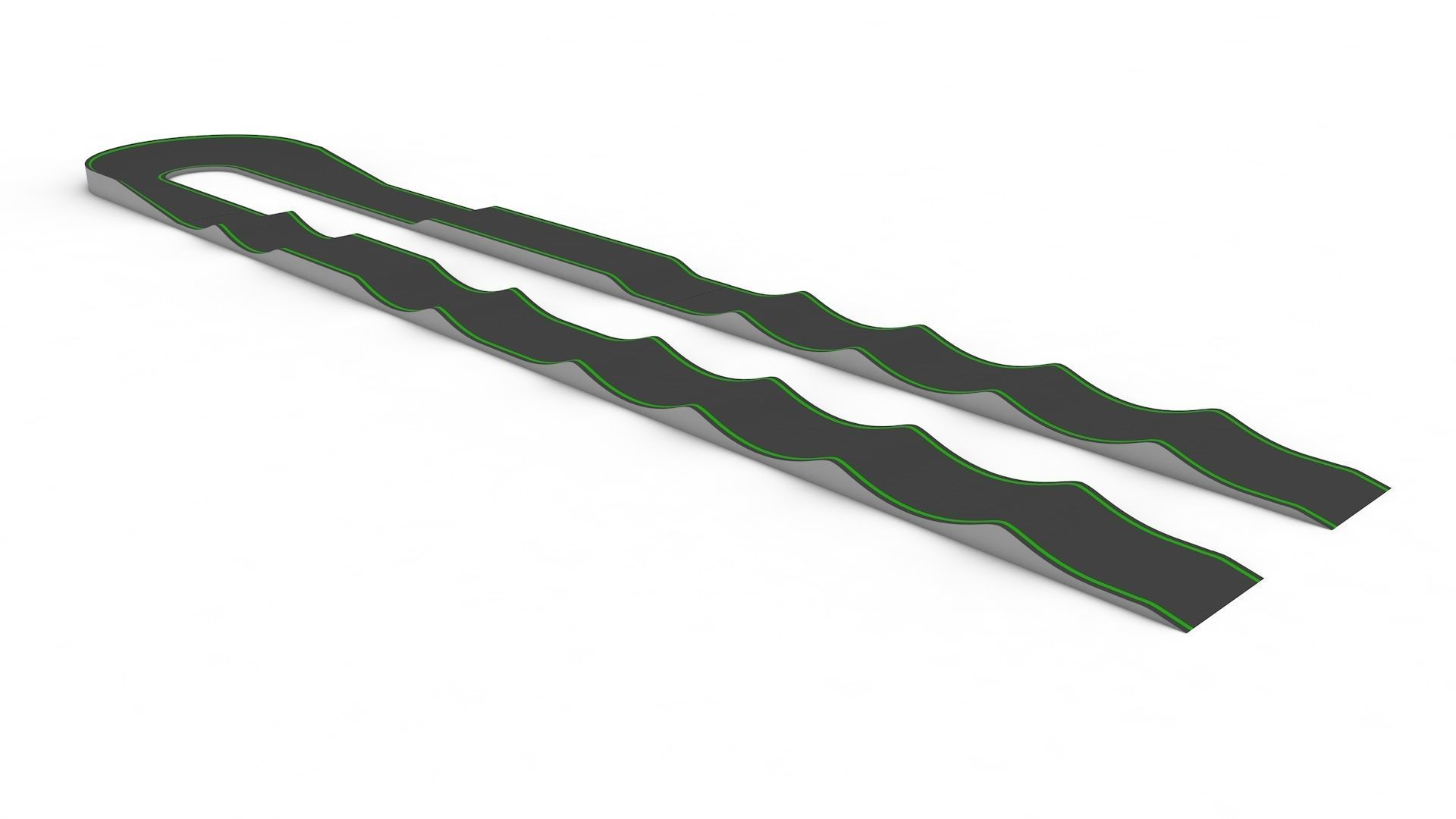 Pump track kit   and 3 pre-built tracks 3D model_2