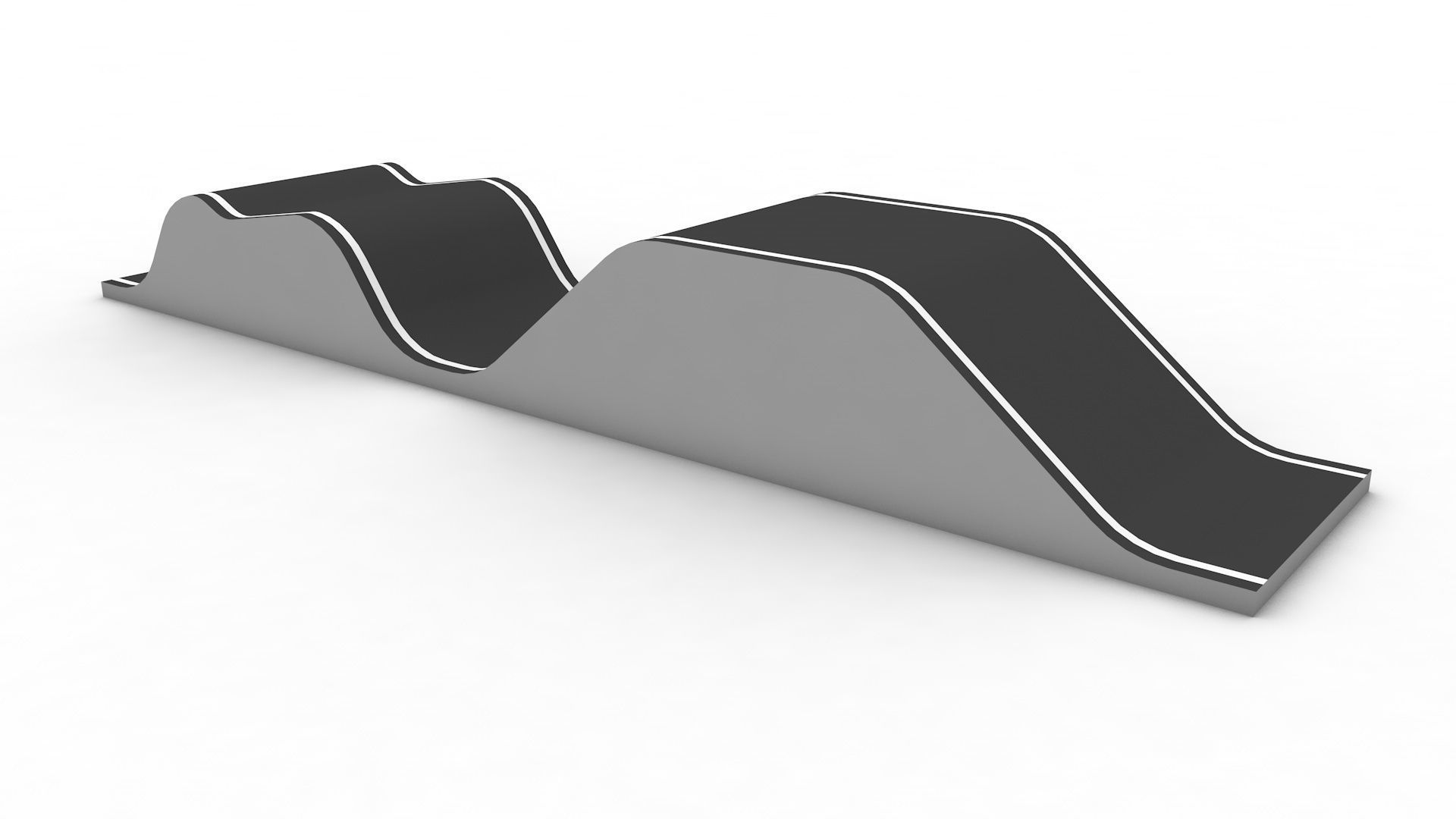 Pump track kit   and 3 pre-built tracks 3D model_5