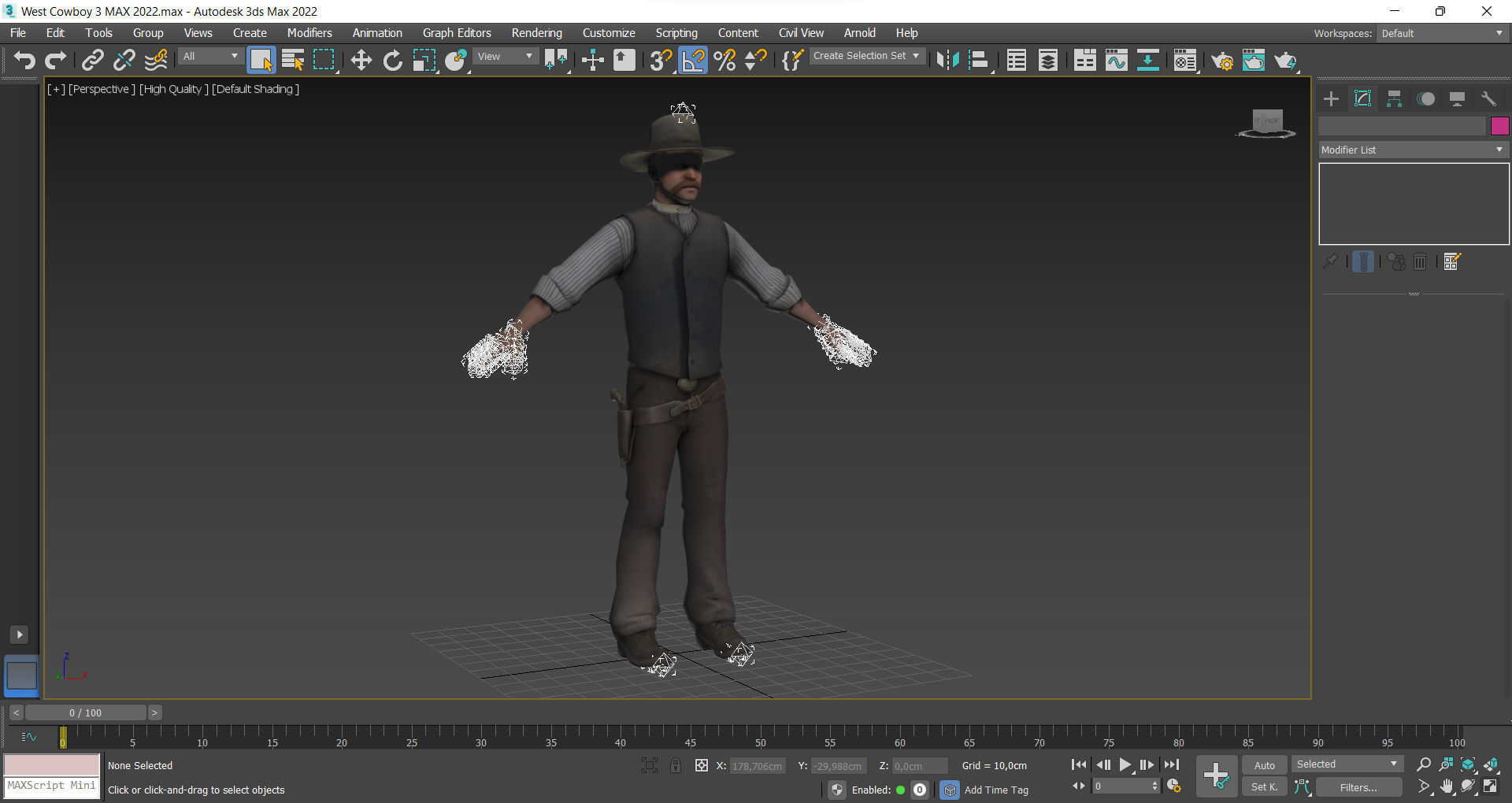 West Cowboy 3 Low-poly 3D model_13