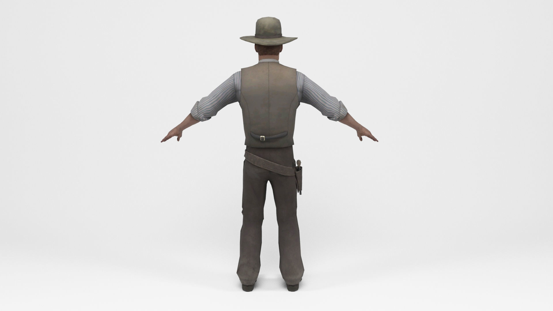 West Cowboy 3 Low-poly 3D model_4