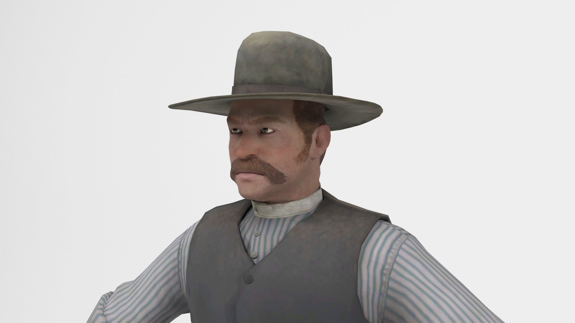 West Cowboy 3 Low-poly 3D model_6