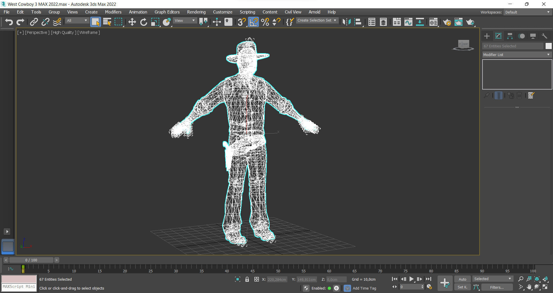 West Cowboy 3 Low-poly 3D model_14