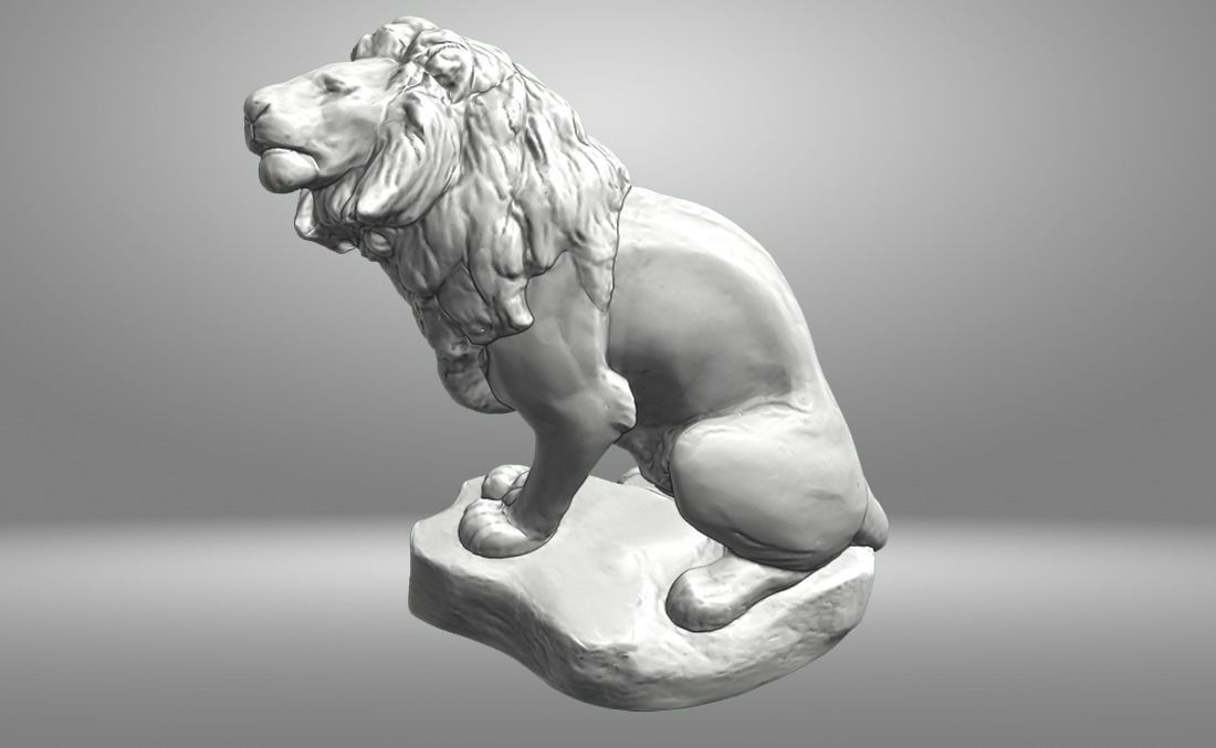 Lion Sculpture 3D print model_20