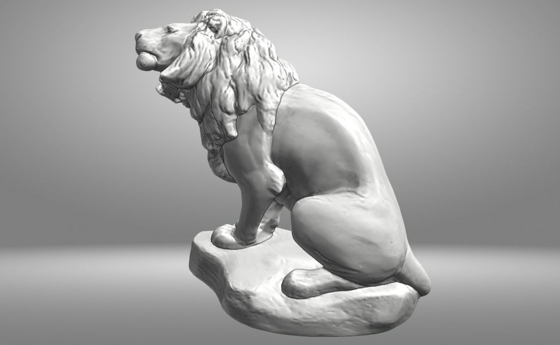 Lion Sculpture 3D print model_32