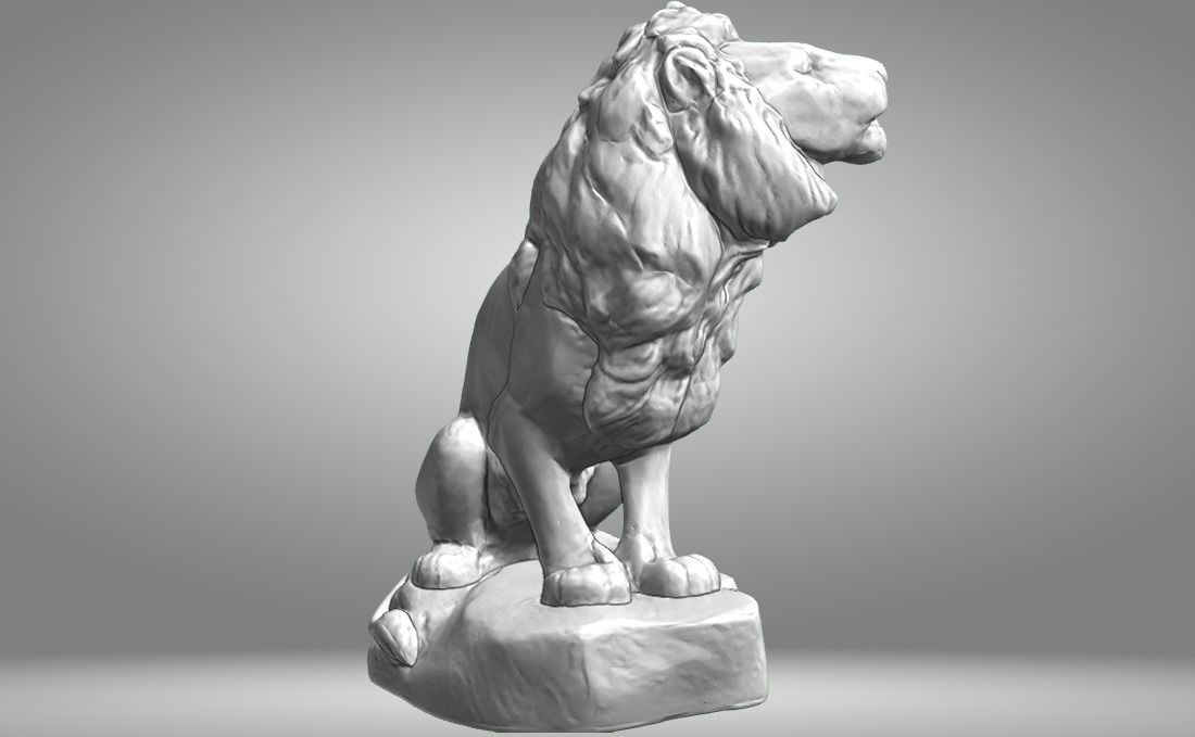 Lion Sculpture 3D print model_9