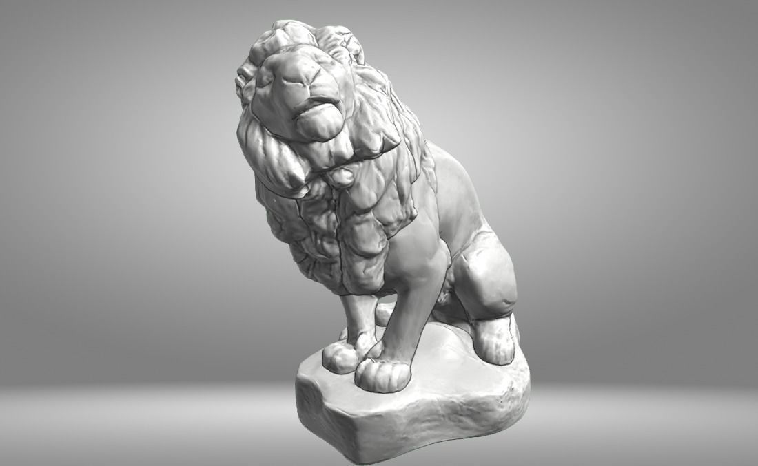 Lion Sculpture 3D print model_24