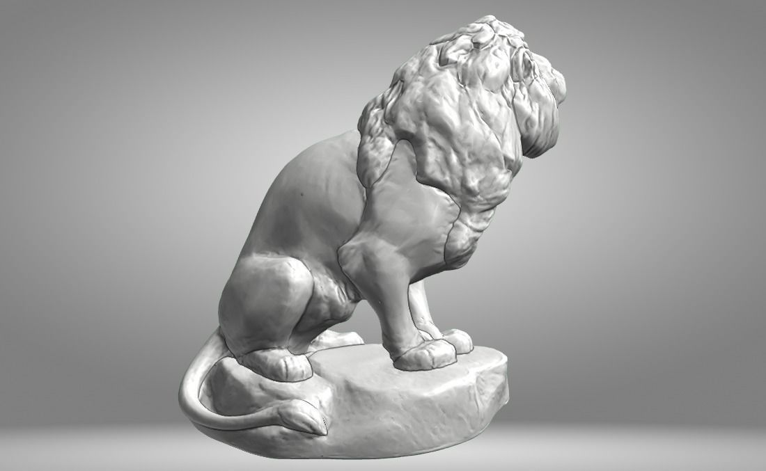 Lion Sculpture 3D print model_3