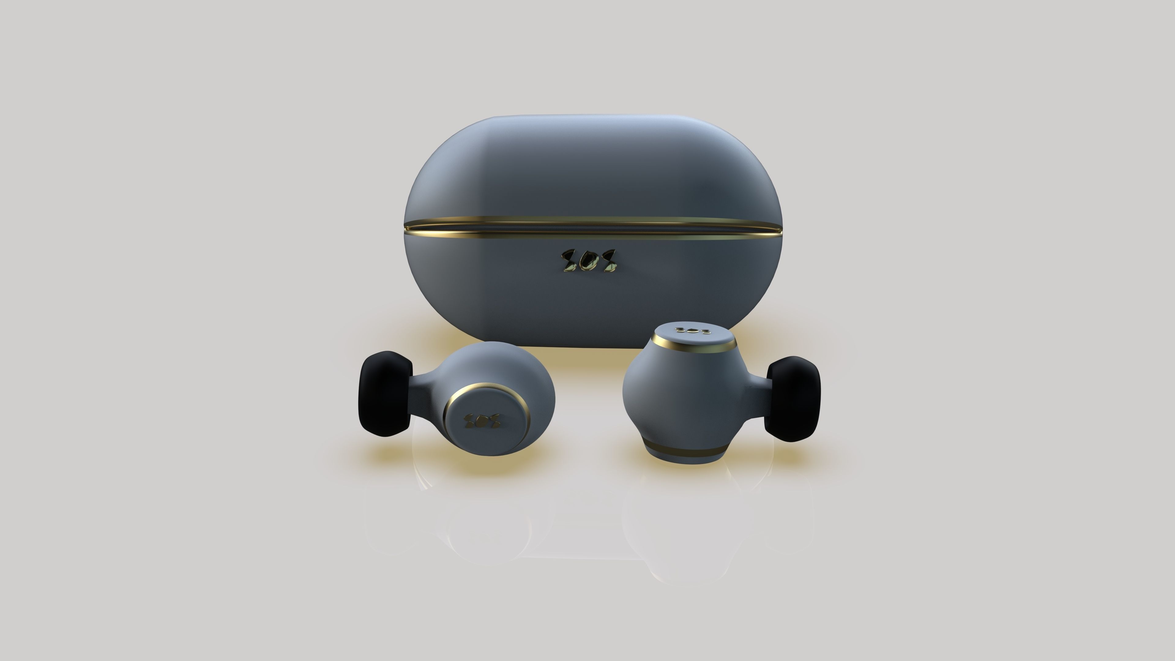 Airpods with box 3D model_1