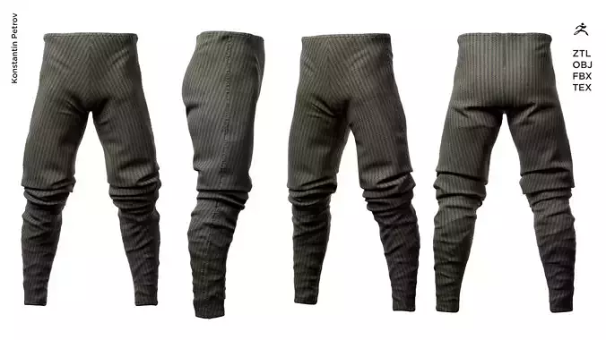 Medieval clothing Pants 001  DIGITAL ARMOR  GAME ASSETS Low-poly 3D model
