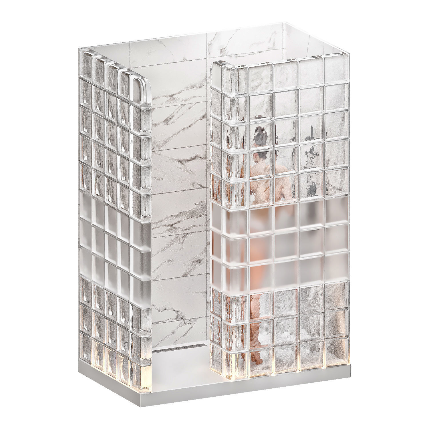 Pallet of glass block 3D model_3