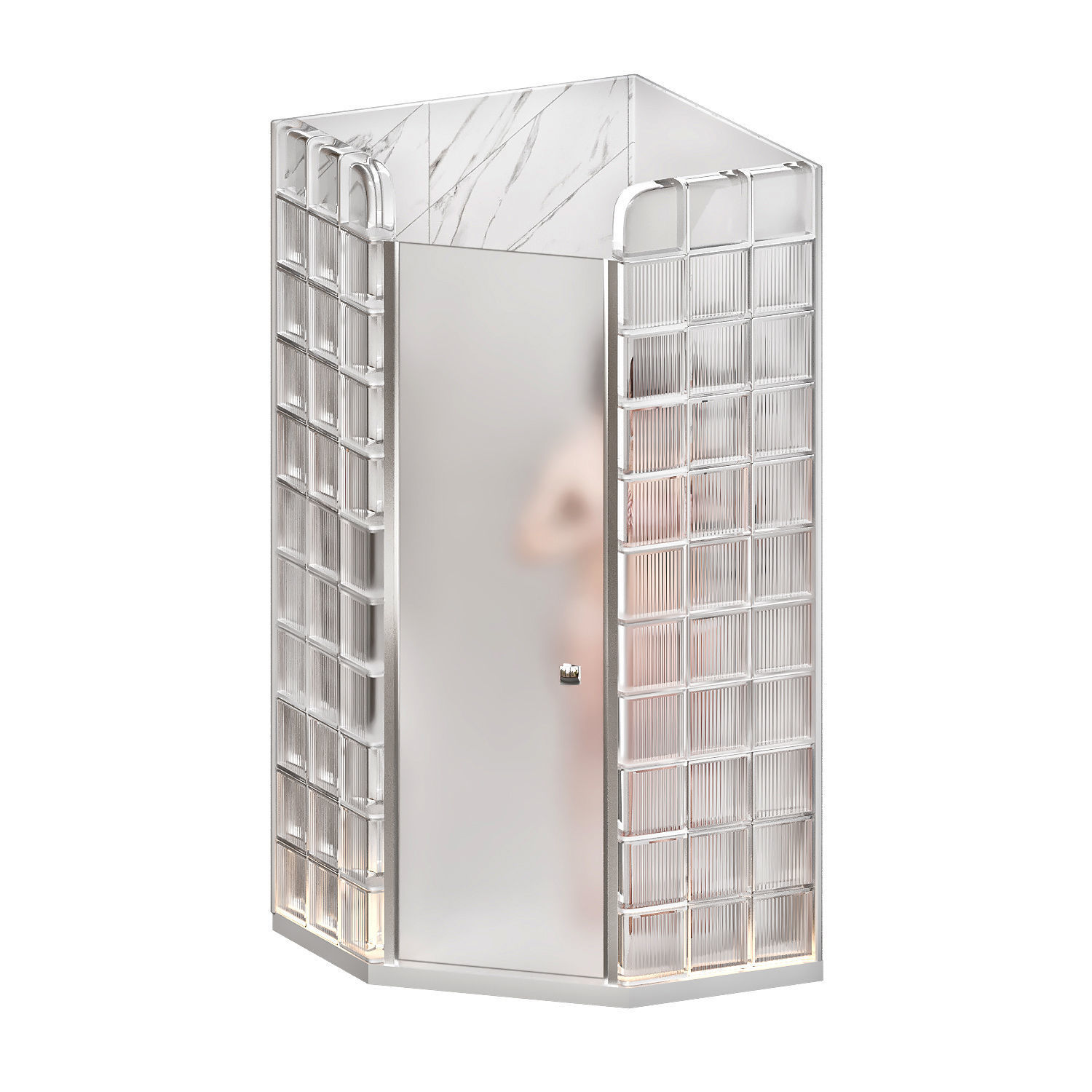 Pallet of glass block 3D model_4