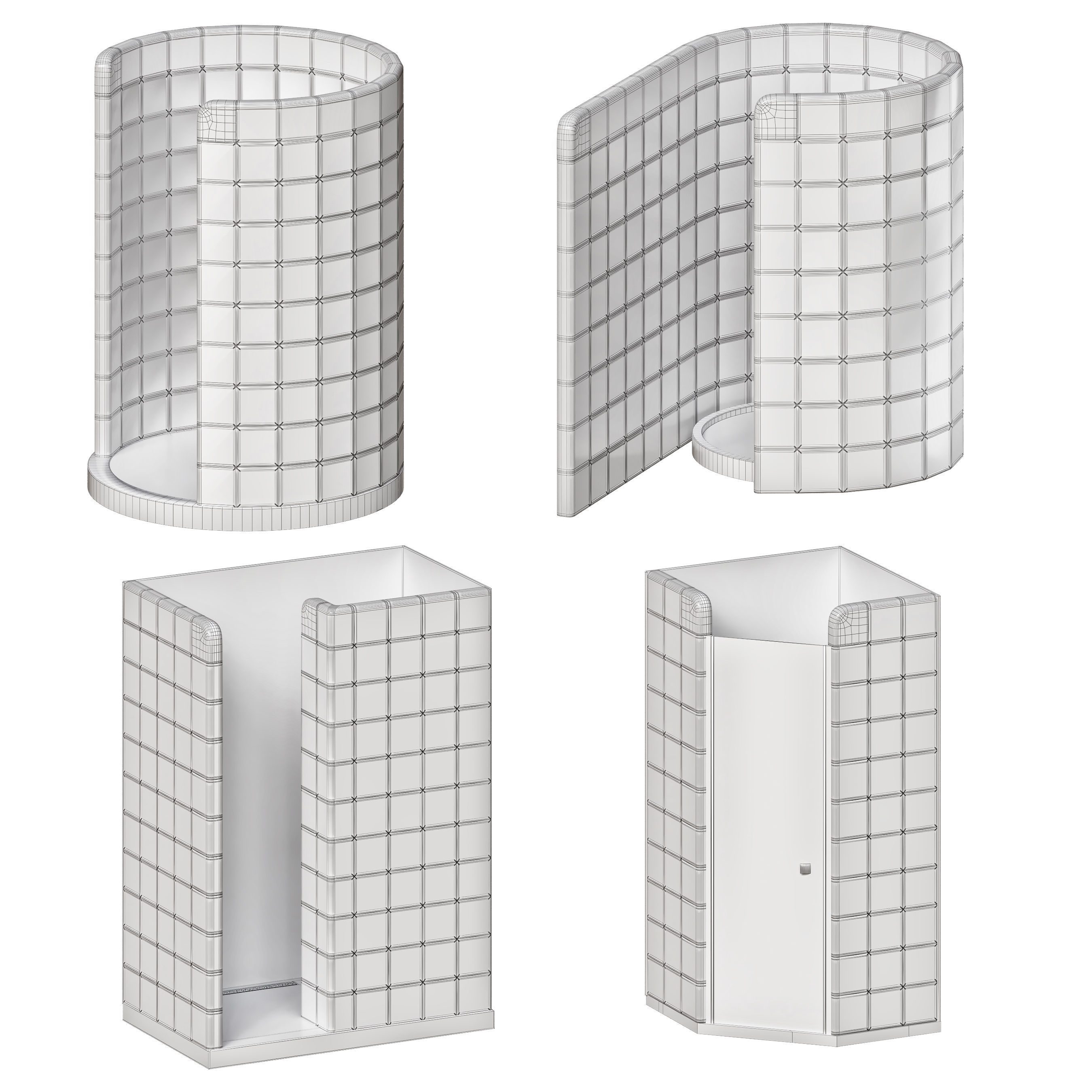 Pallet of glass block 3D model_5