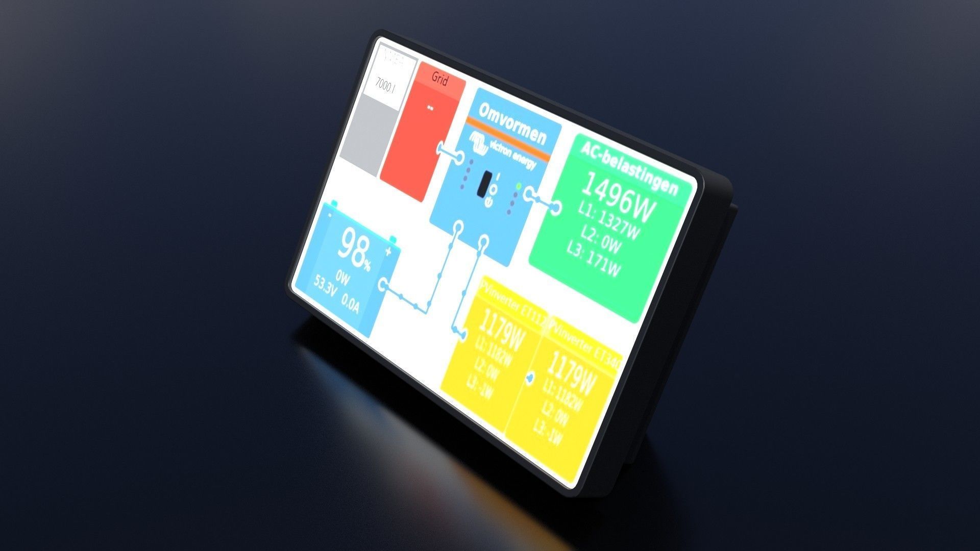 Victron GX Touch 50 Low-poly 3D model_6