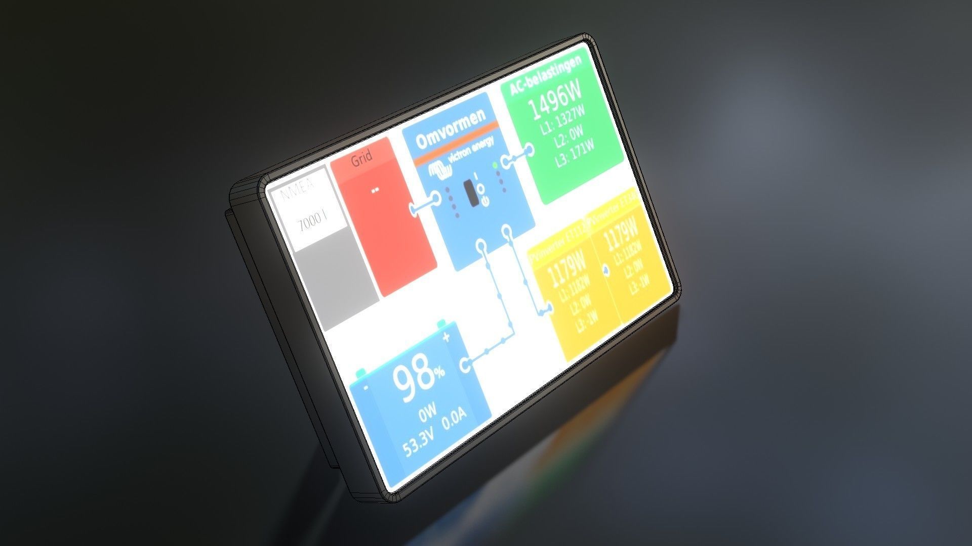 Victron GX Touch 50 Low-poly 3D model_21