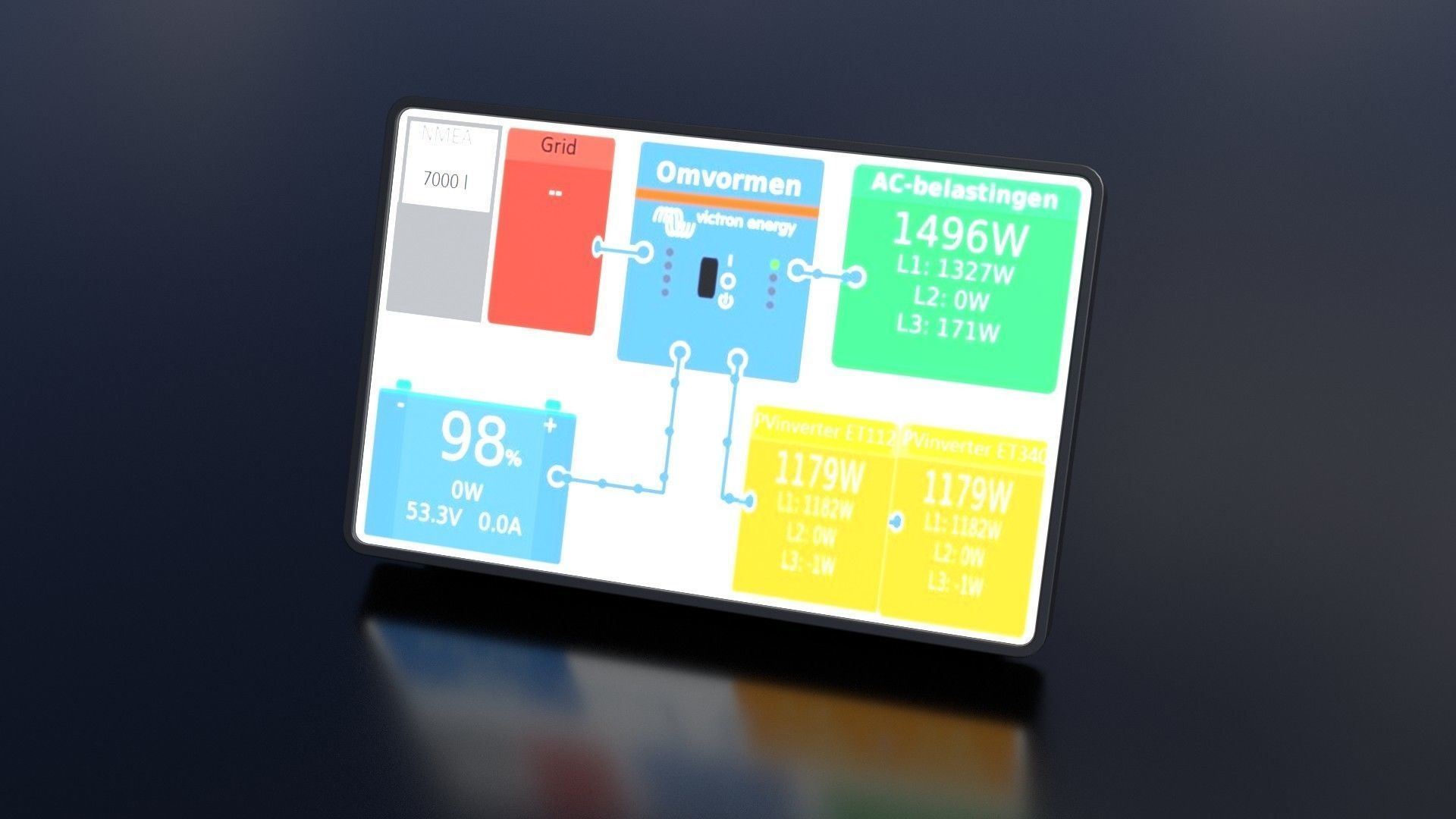 Victron GX Touch 50 Low-poly 3D model_4