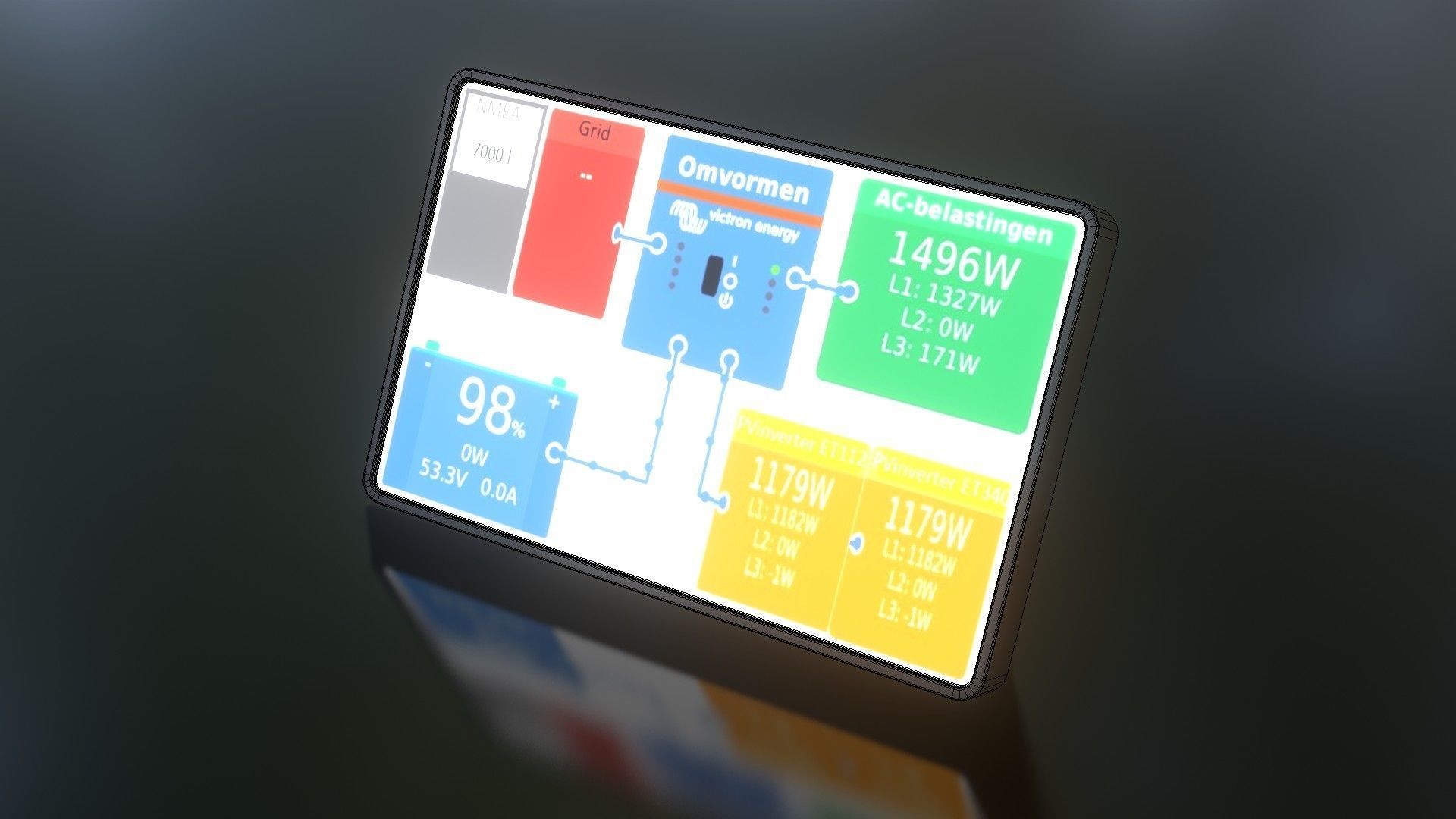 Victron GX Touch 50 Low-poly 3D model_26