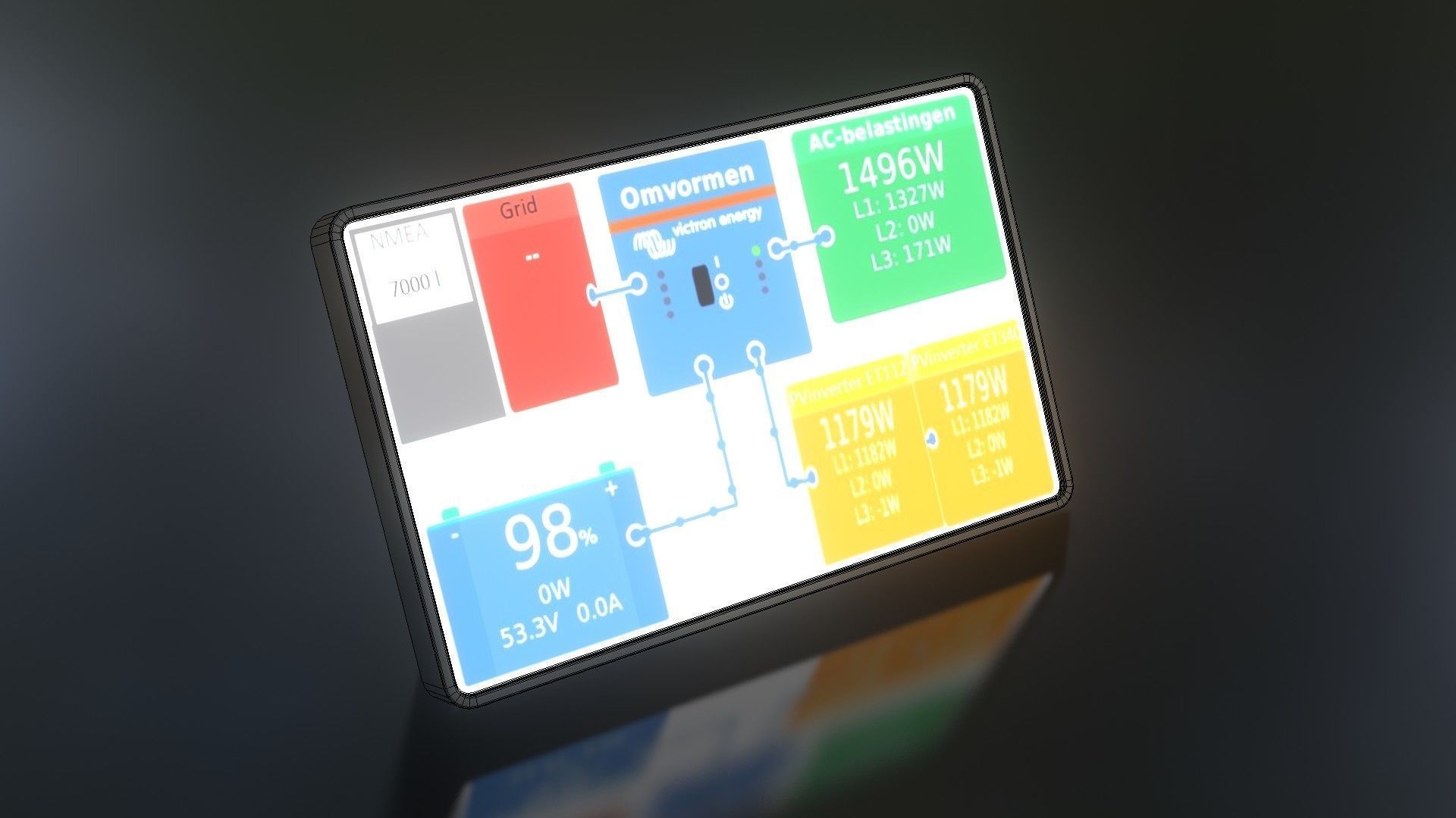 Victron GX Touch 50 Low-poly 3D model_22