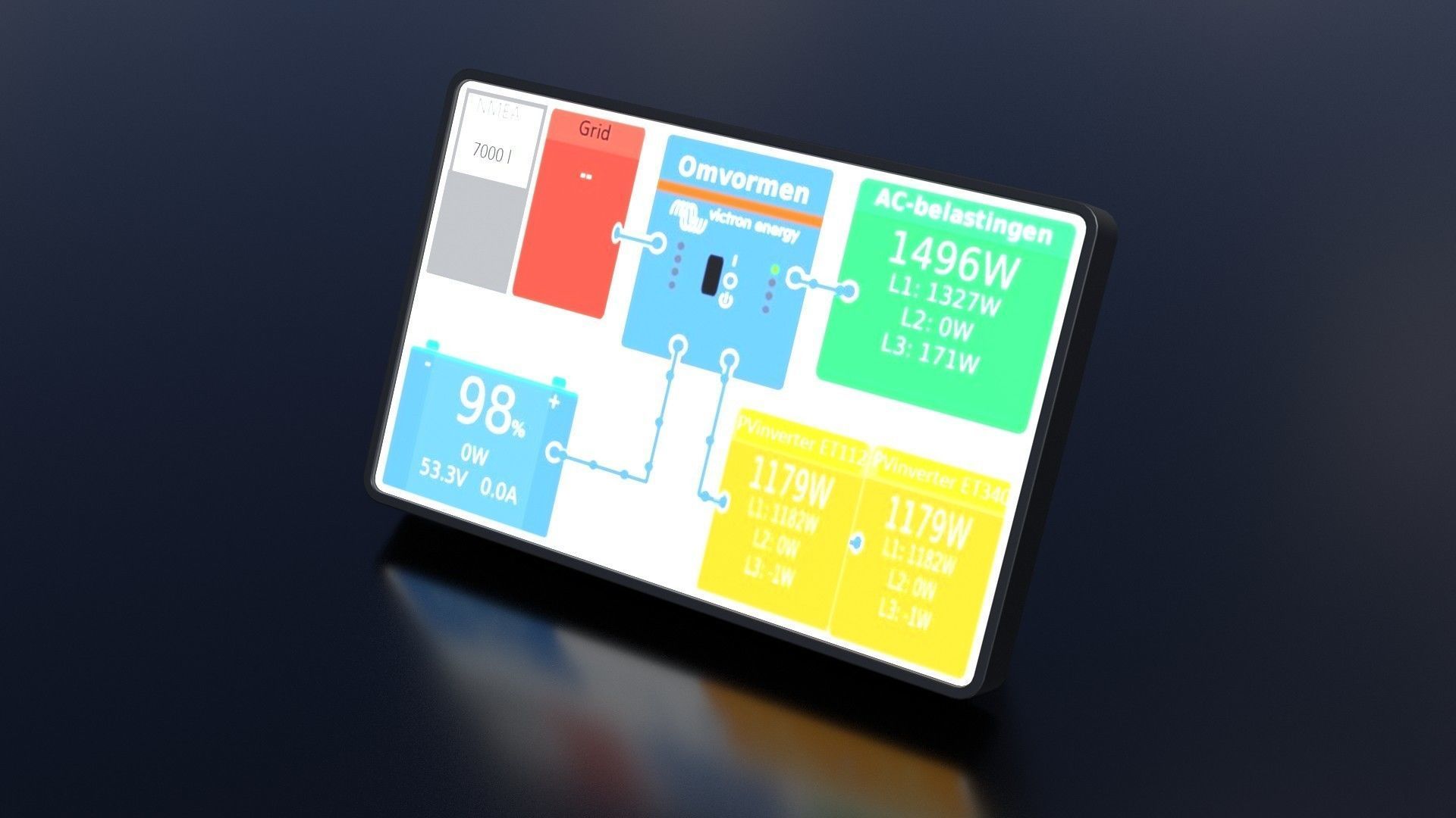 Victron GX Touch 50 Low-poly 3D model_5
