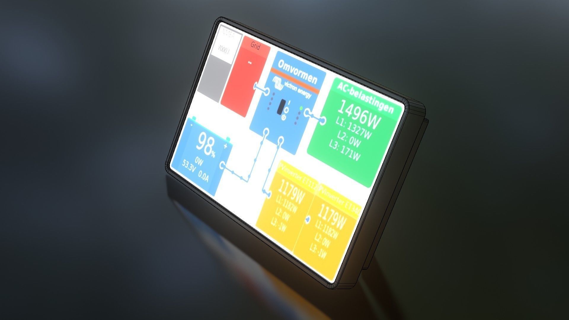 Victron GX Touch 50 Low-poly 3D model_27