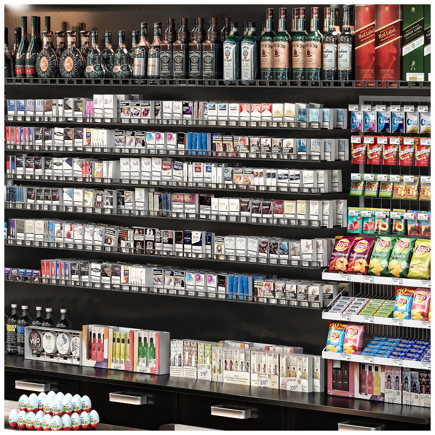 gas station store 3D model_3