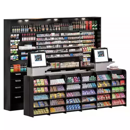 gas station store 3D model