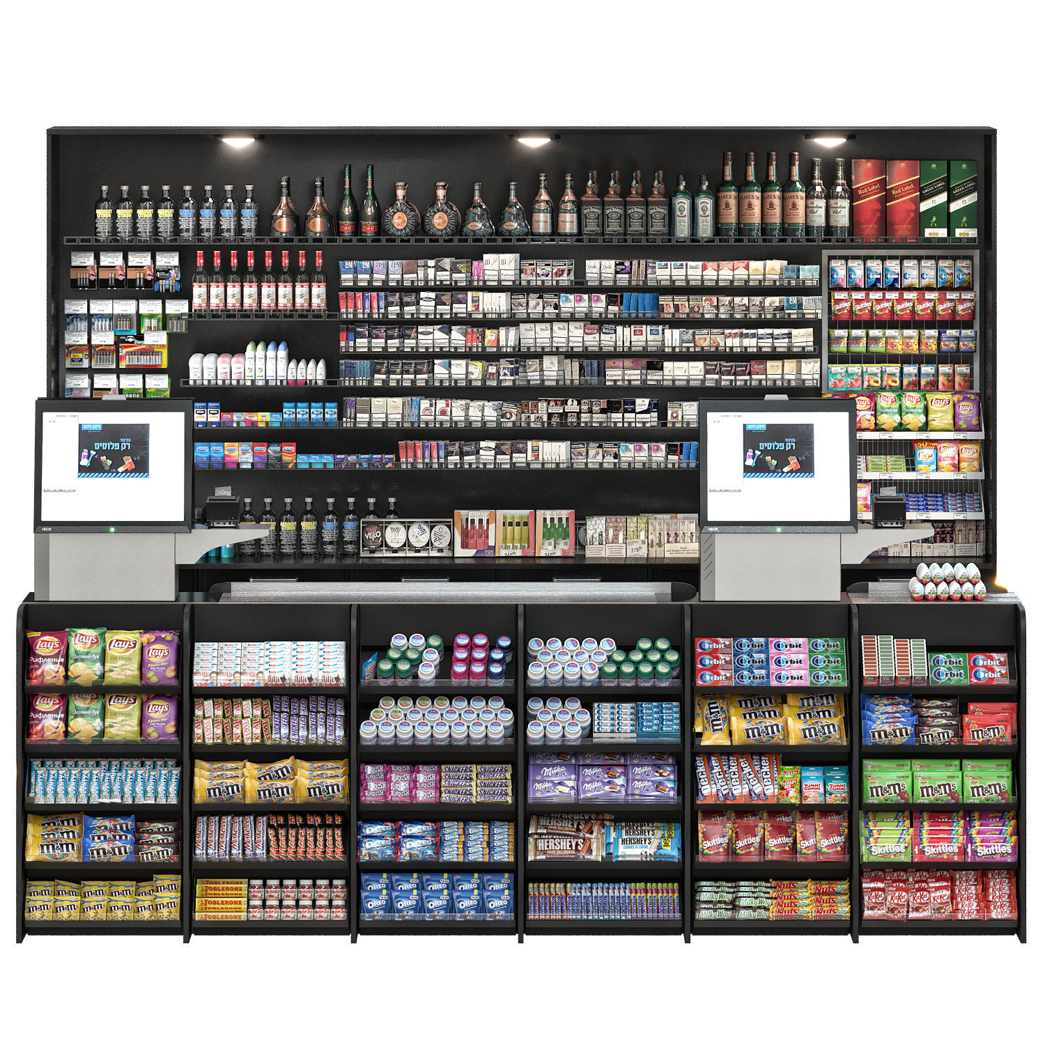 gas station store 3D model_1