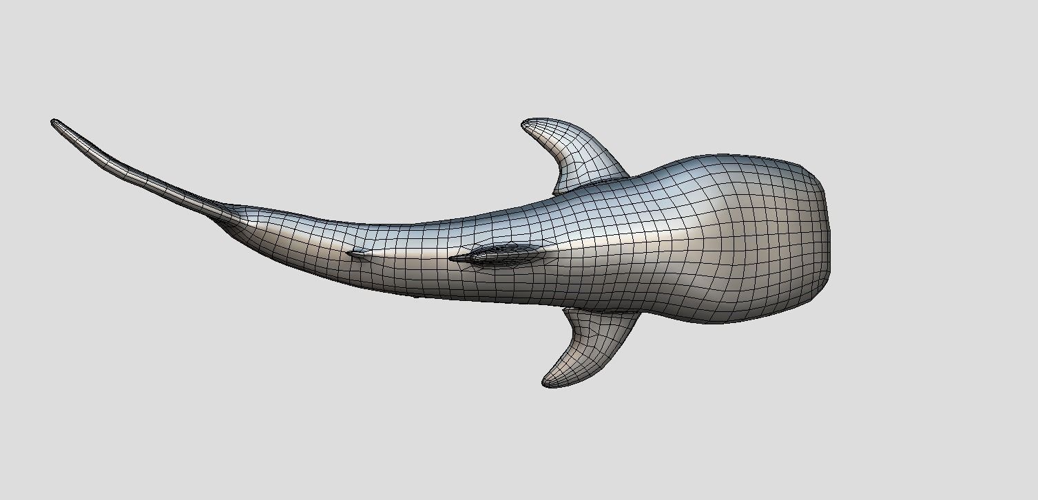 Whale Shark Animated Low-poly Low-poly 3D model_12