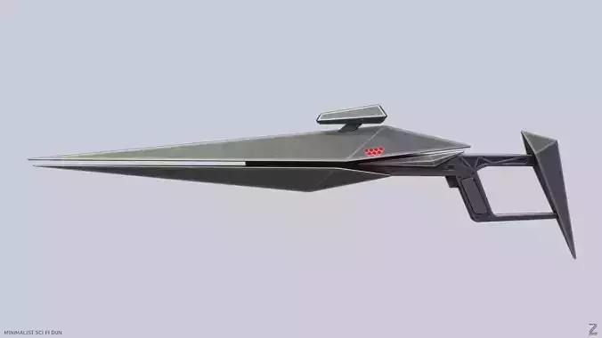 Minimalist scifi gun