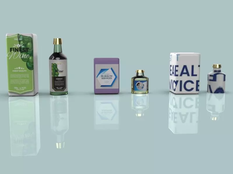 Compani lebel with box 3D model_0