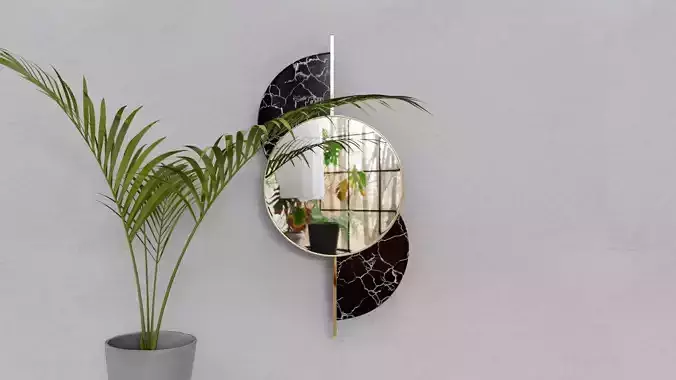 Marble Design Mirror 3D