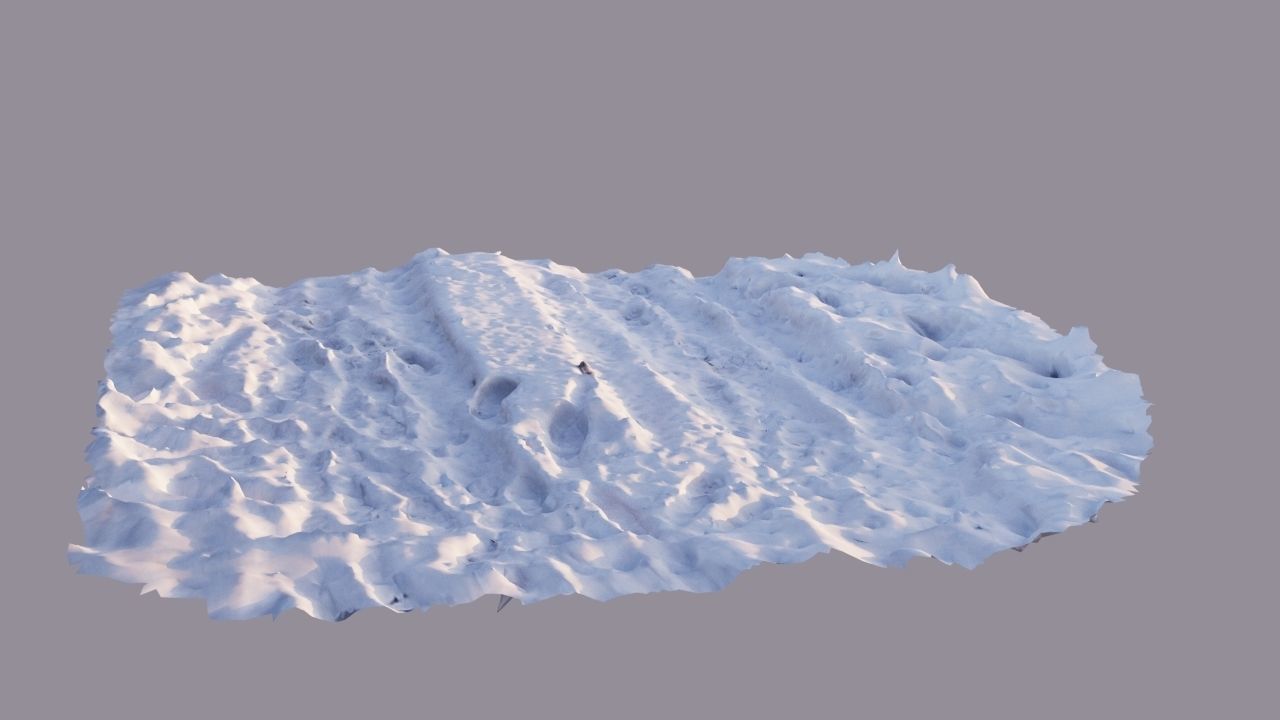 3D model Snow scan footprint 3d model VR / AR / low-poly | CGTrader
